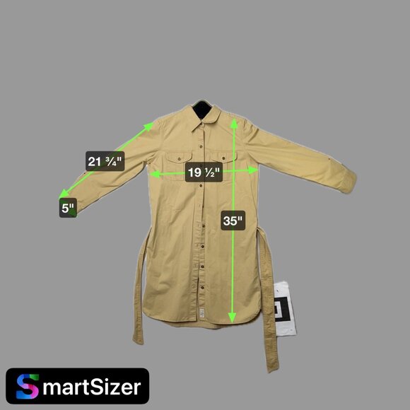 Ralph Lauren Womens Khaki Cotton Belted Shirt Dress - Picture 8 of 9